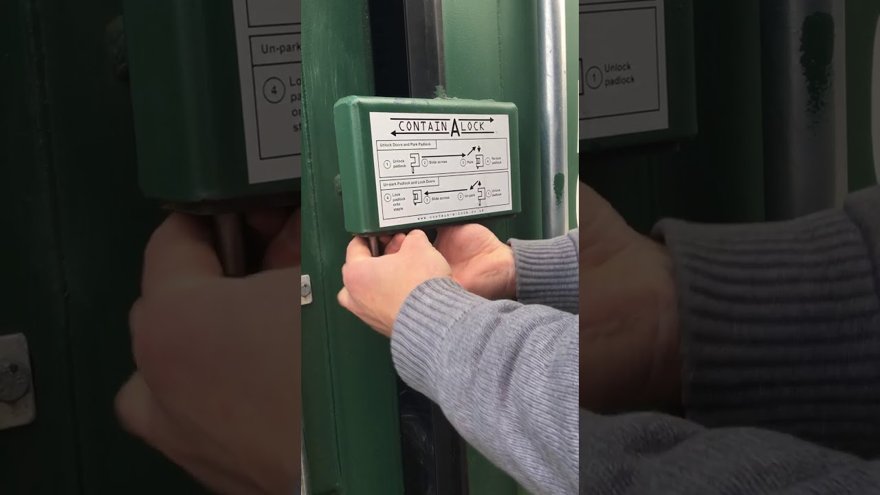 Locking and unlocking your shipping container doors