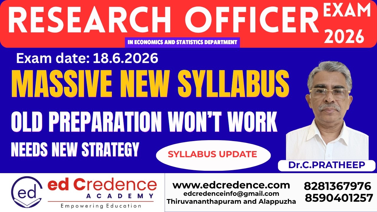 Research Officer(Economics and Statistics) Exam 2026: New Latest Syllabus -Subjects -Explained-
