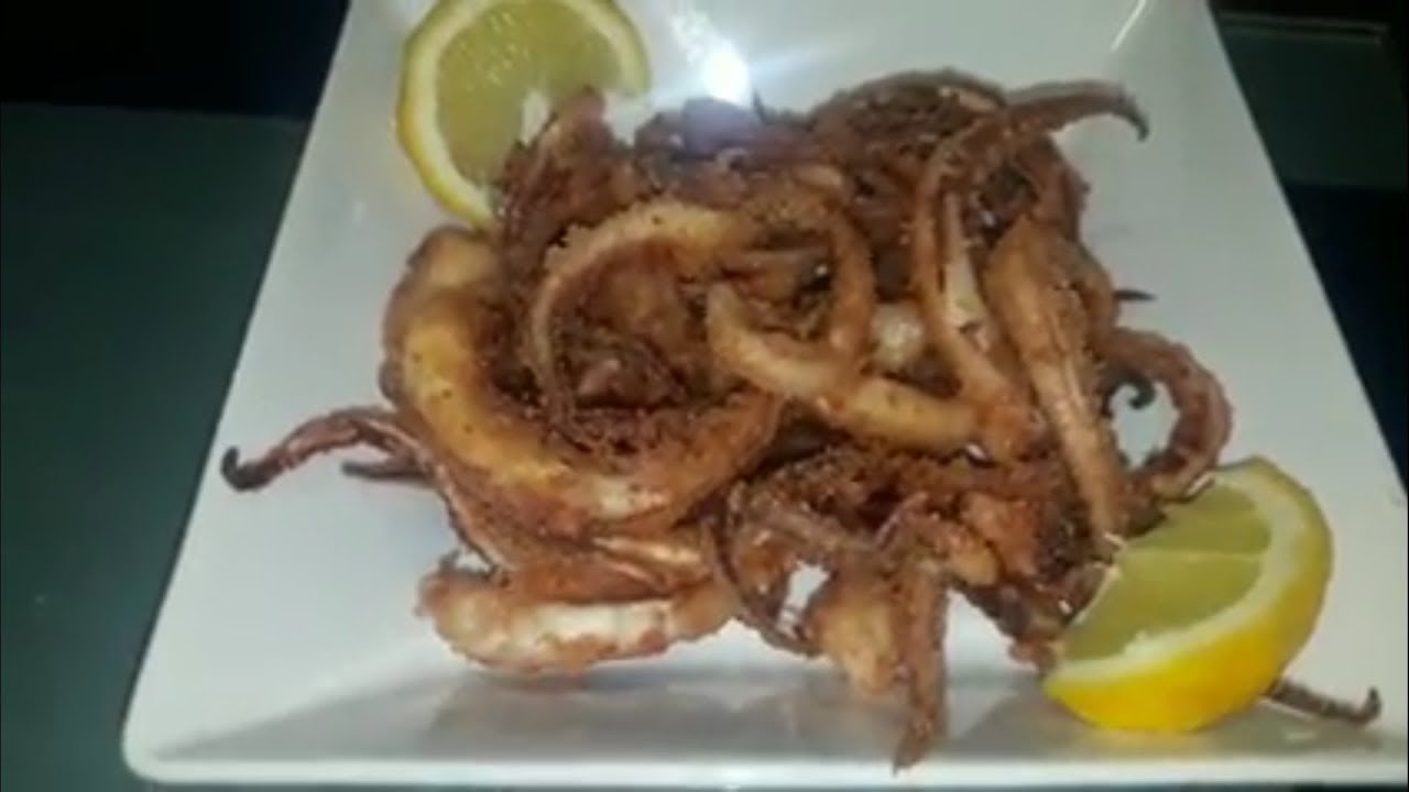 Rejos fritos de calamar o pota. Deliciosos mejor que en los bares