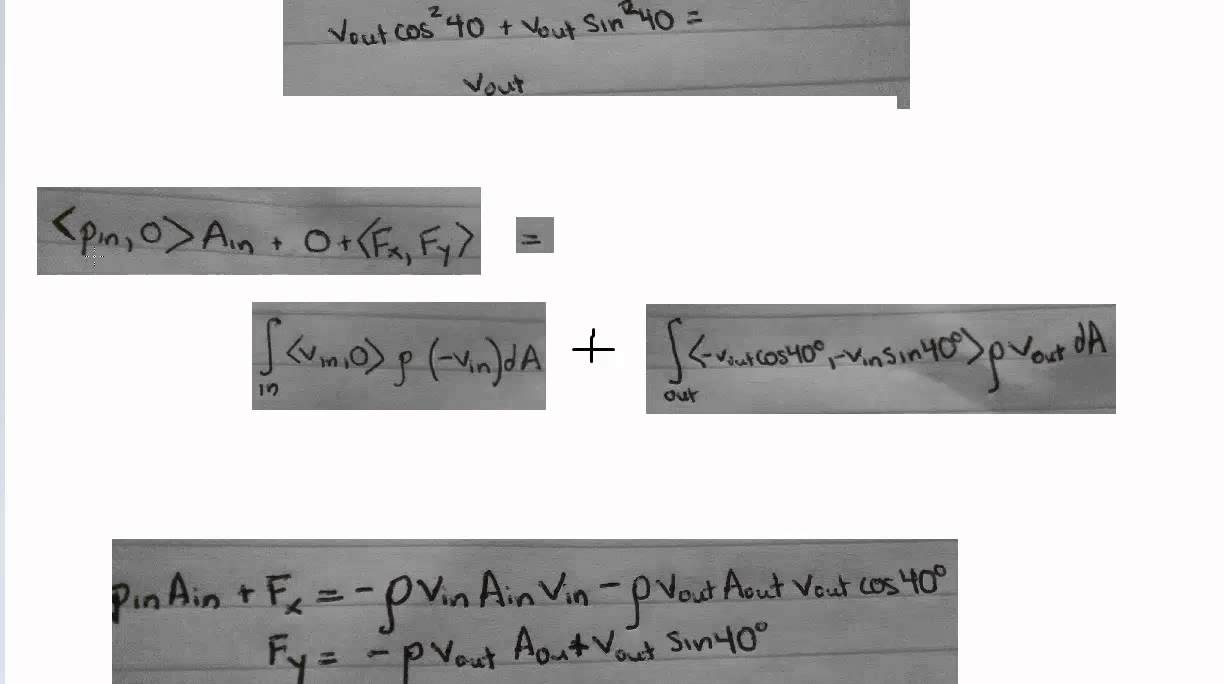 Reynolds Transport Theorem  - Linear Momentum - Example 3