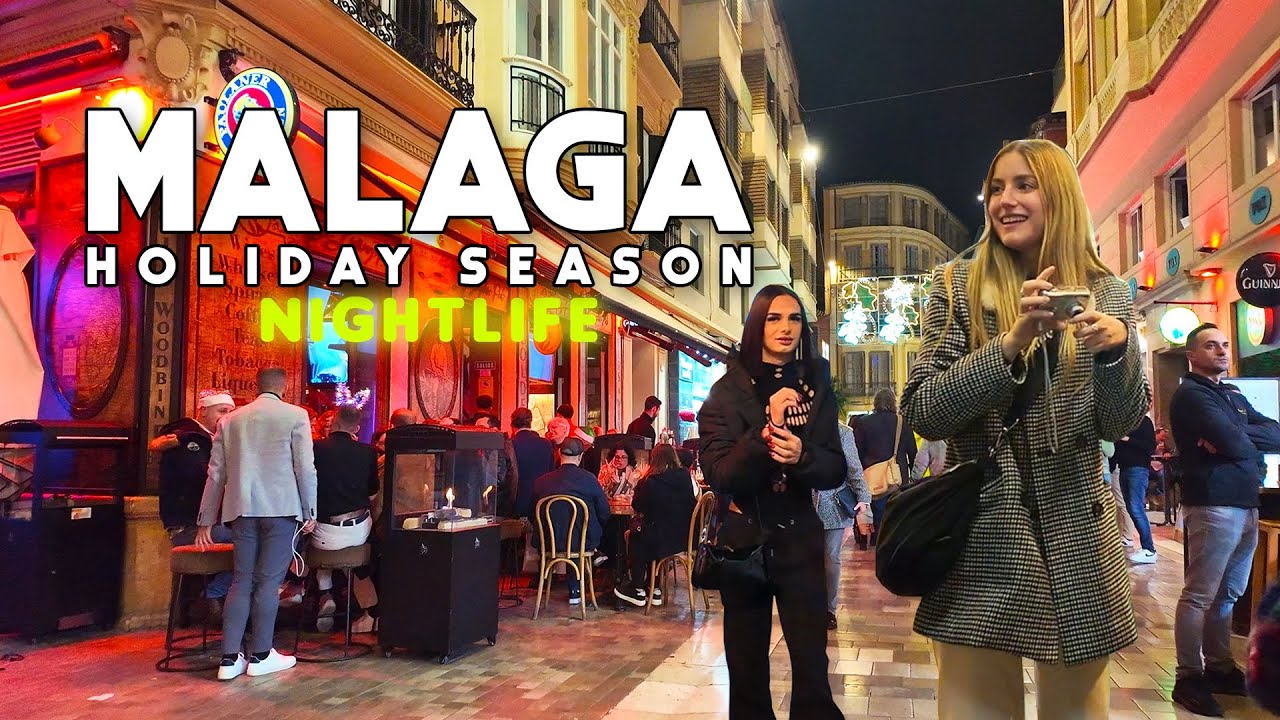 Malaga City Spain Holiday Season Nightlife December 2024 Update Costa del Sol | Andalucía [4K]