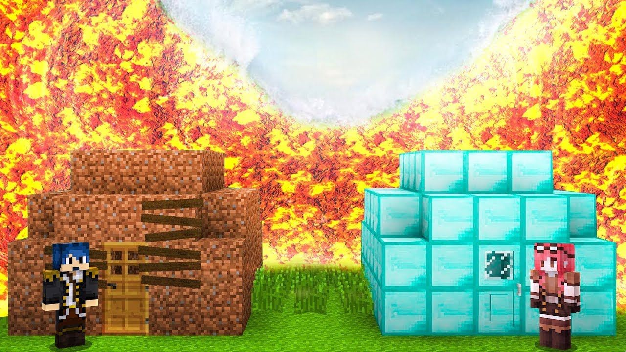 CASA NOOB E PRO VS TSUNAMI DI LAVA SU MINECRAFT