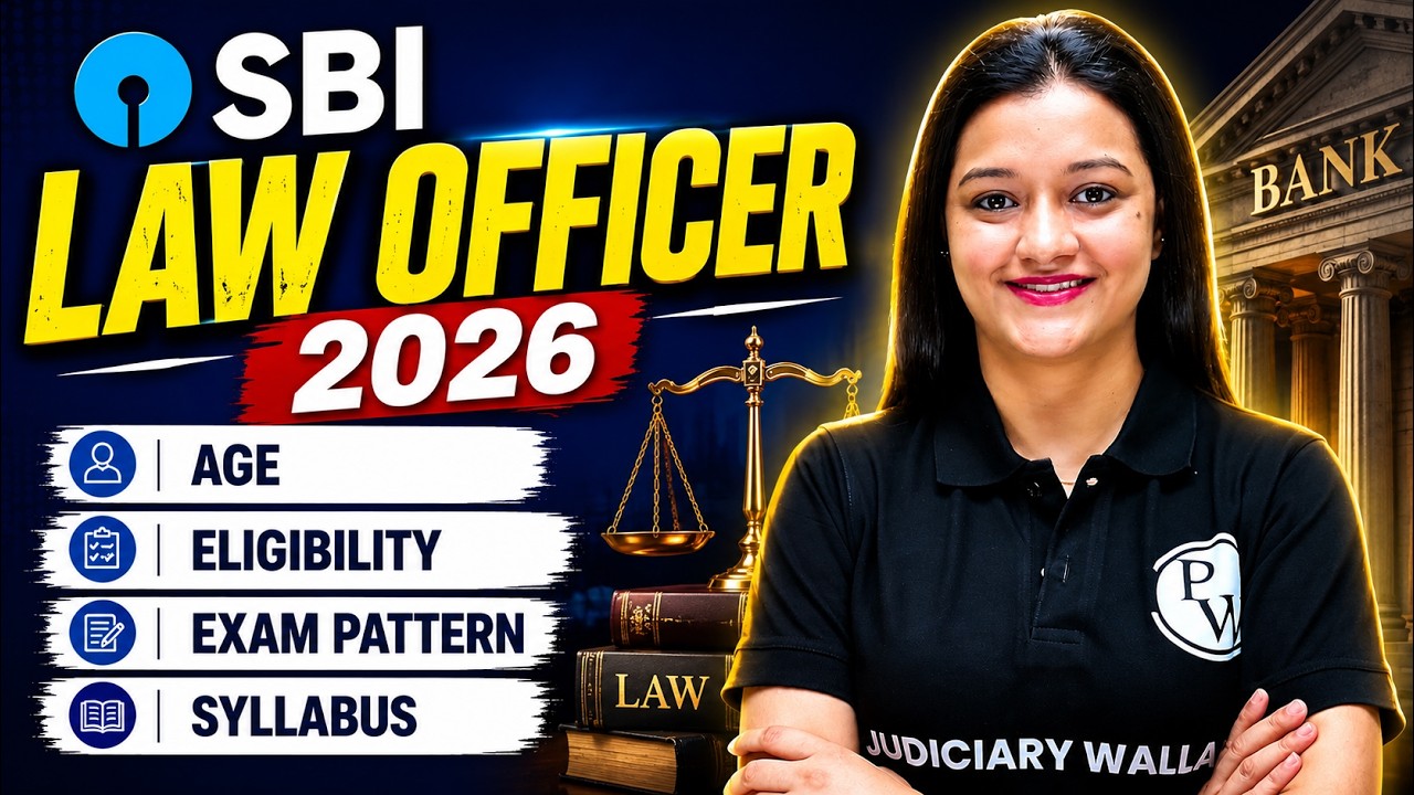 SBI Law Officer Vacancy 2026 | Syllabus, Salary, Age, Eligibility, Exam Pattern | Judiciary By PW