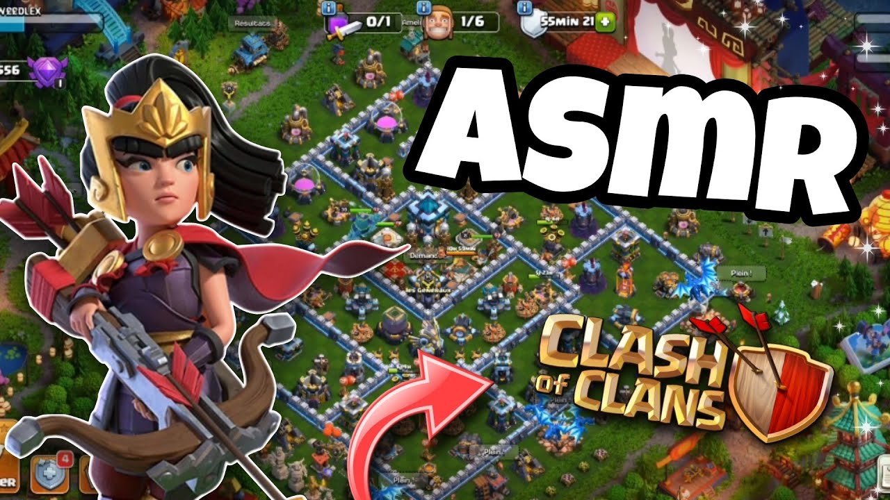 ASMR ~ Je Vous Présente Mon Village Clash Of Clan après 6 mois ! 🤩💤 ( hdv 13 )