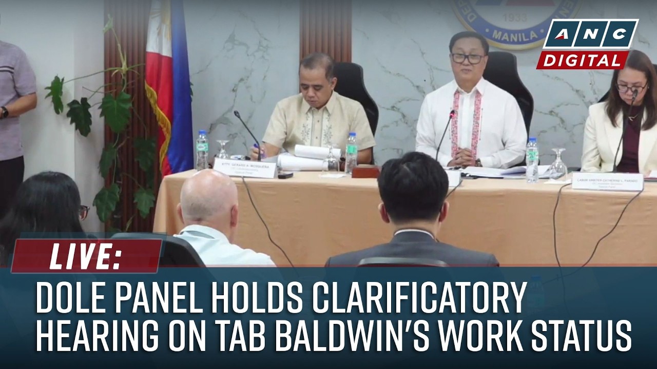 LIVE: DOLE panel holds clarificatory hearing on Tab Baldwin's work status | June 29, 2026