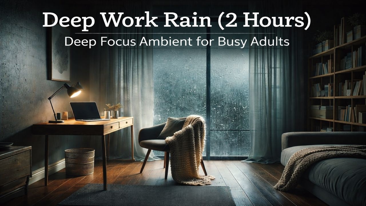 Deep Work Rain Sounds (2 Hours) | Focus Ambient for Work & Study