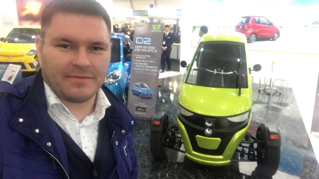 Новинка - Техколесный электроскутер SmartEV R3. Электрический мотоцикл из будущего. Южная Корея