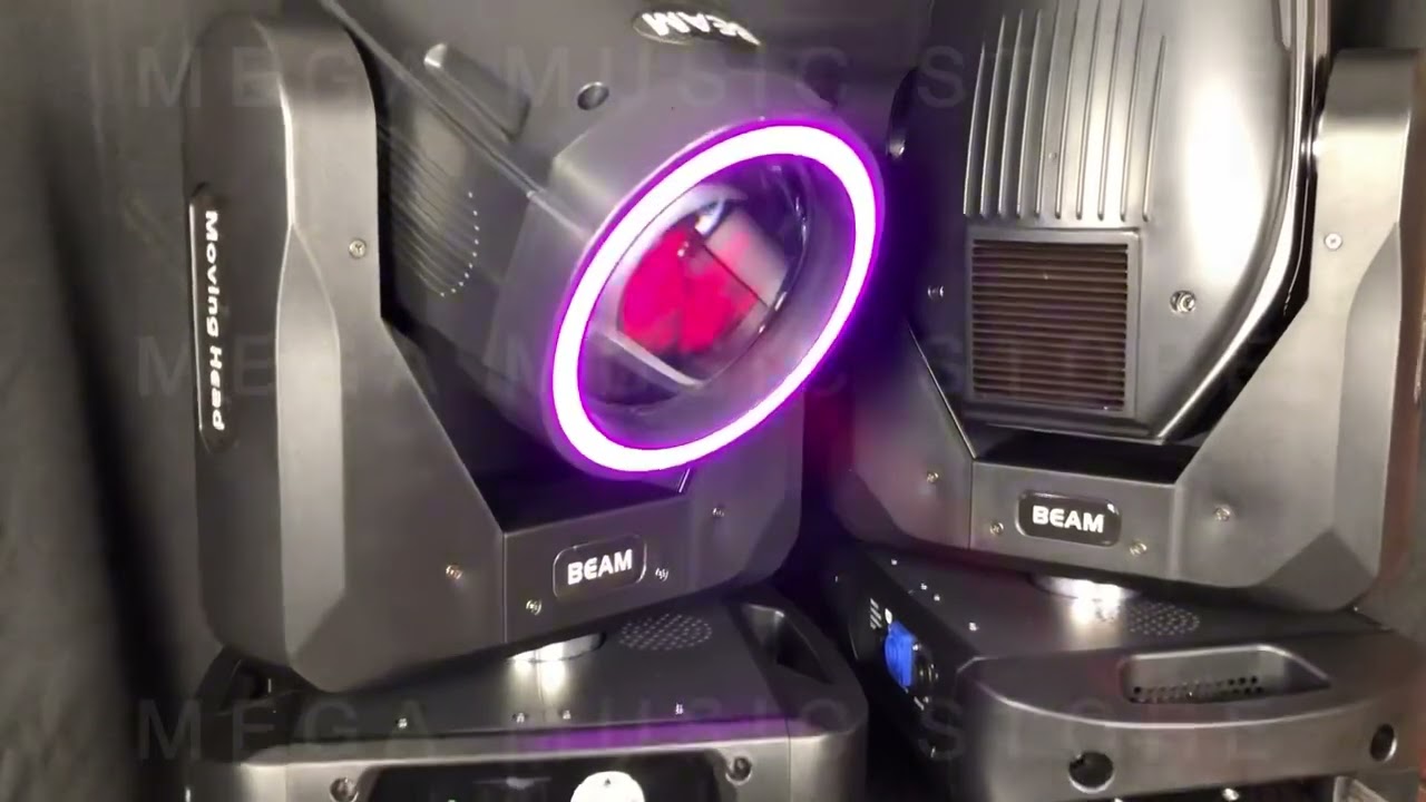 Moving Head Beam 250w 8R Fita Led Prismático 13 Cores + Desenho Gobo Rotatório + Case