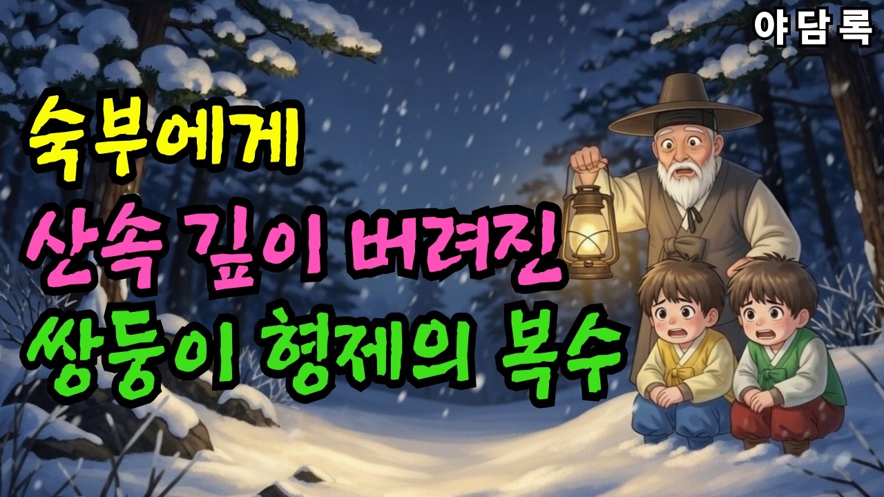 숙부의 계략으로 쫓겨난 쌍둥이의 눈물겨운 복수 이야기 | 야담 | 옛날이야기 | 전설 | 수면동화 | 민담 | 조선야담 | 설화 | 오디오북