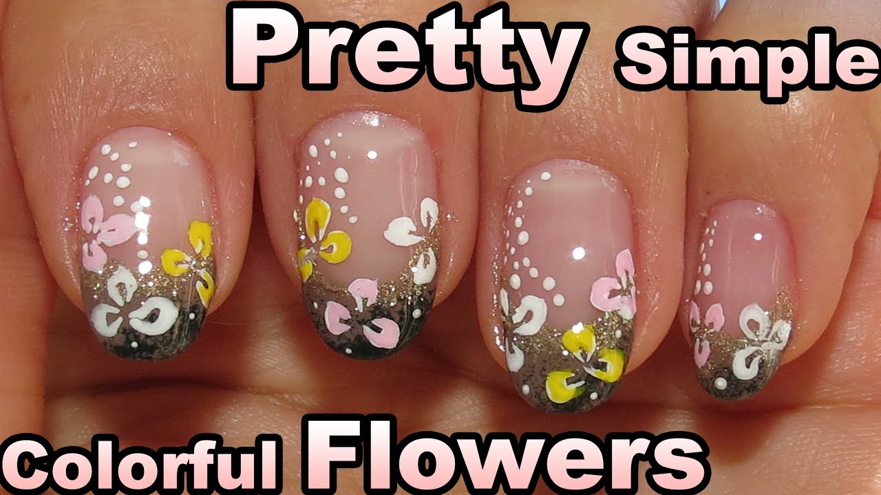 Cute Small Flowers NAIL ART TUTORIAL