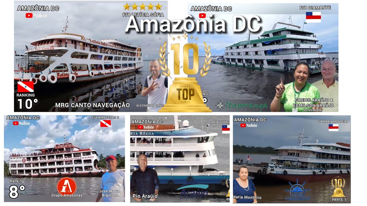 Especial Top 10 das maiores Ferryboat da Amazônia | Parte 1 O ranking dos Gigantes da nova  geração