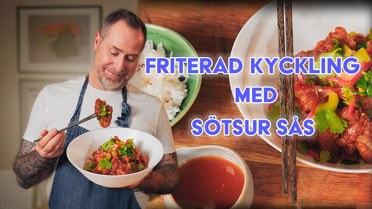 Friterad Kyckling med Sötsur sås