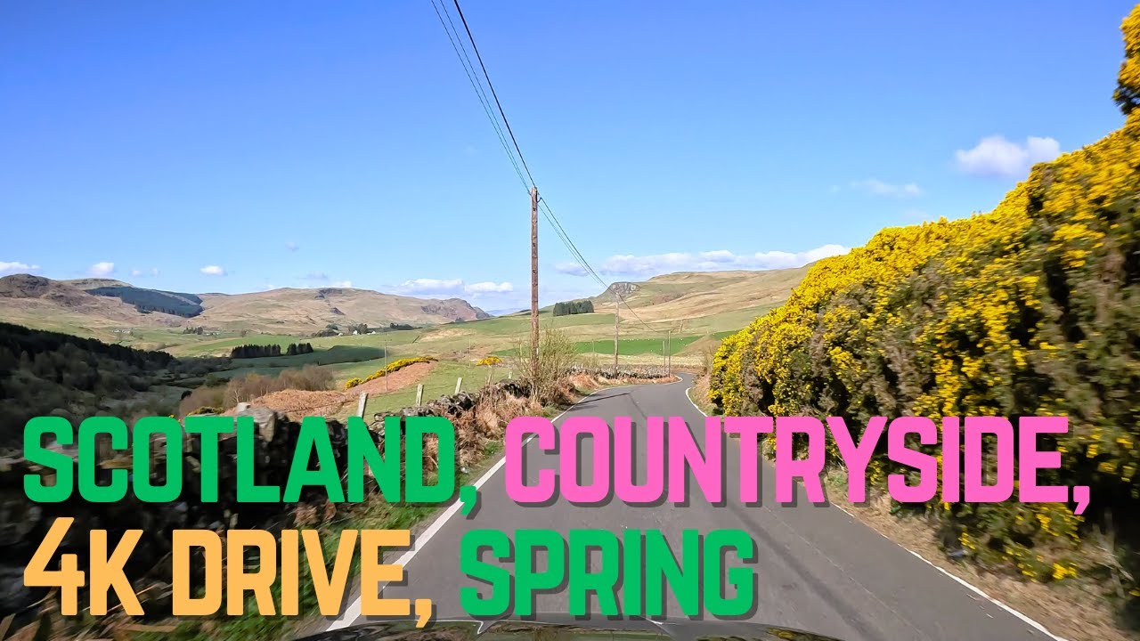 🌿 Scotland, Countryside: Carron Valley Reservoir to Drymen 🚗 4K Scenic Drive in Spring 🌼