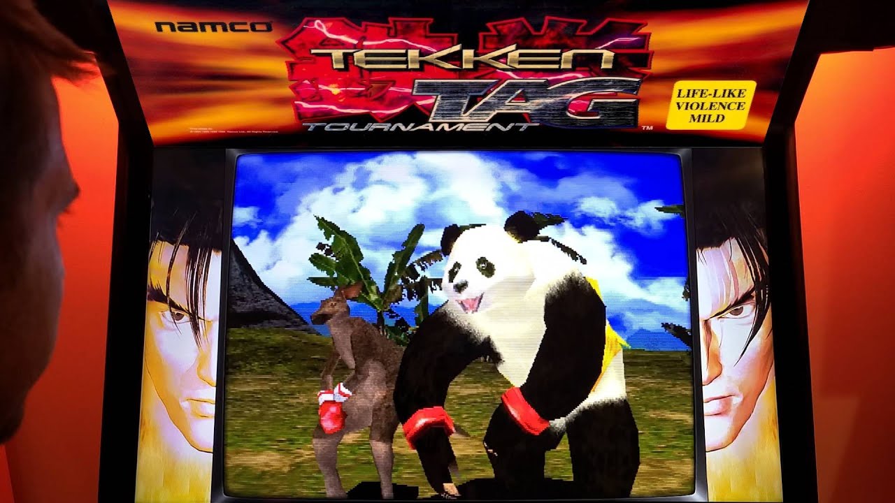 Tekken Tag Tournament Arcade Cabinet MAME Gameplay w/ Hypermarquee