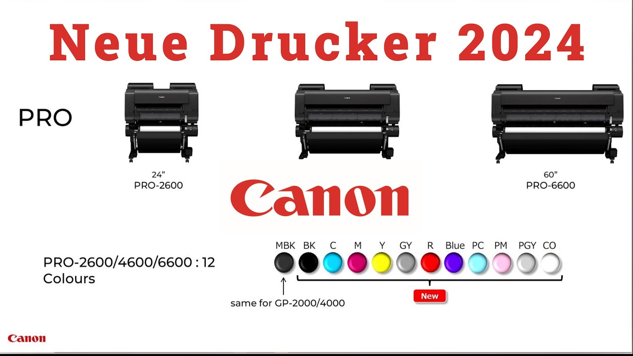 Canon neue Drucker 2024 - imagePROGRAF PRO-2600, PRO-4600, PRO-6600, GP-2600S, GP-4600S, GP-6600S