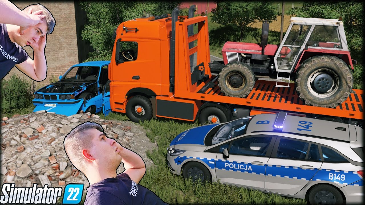WYPADEK Z WINY BLONDYNKI❓ UCIEKŁEM Z WYPADKU PRZED POLICJĄ😱 MUSZĘ UKRYĆ ZETORA ...😨⭐GSP⭐FS 22 ➡121