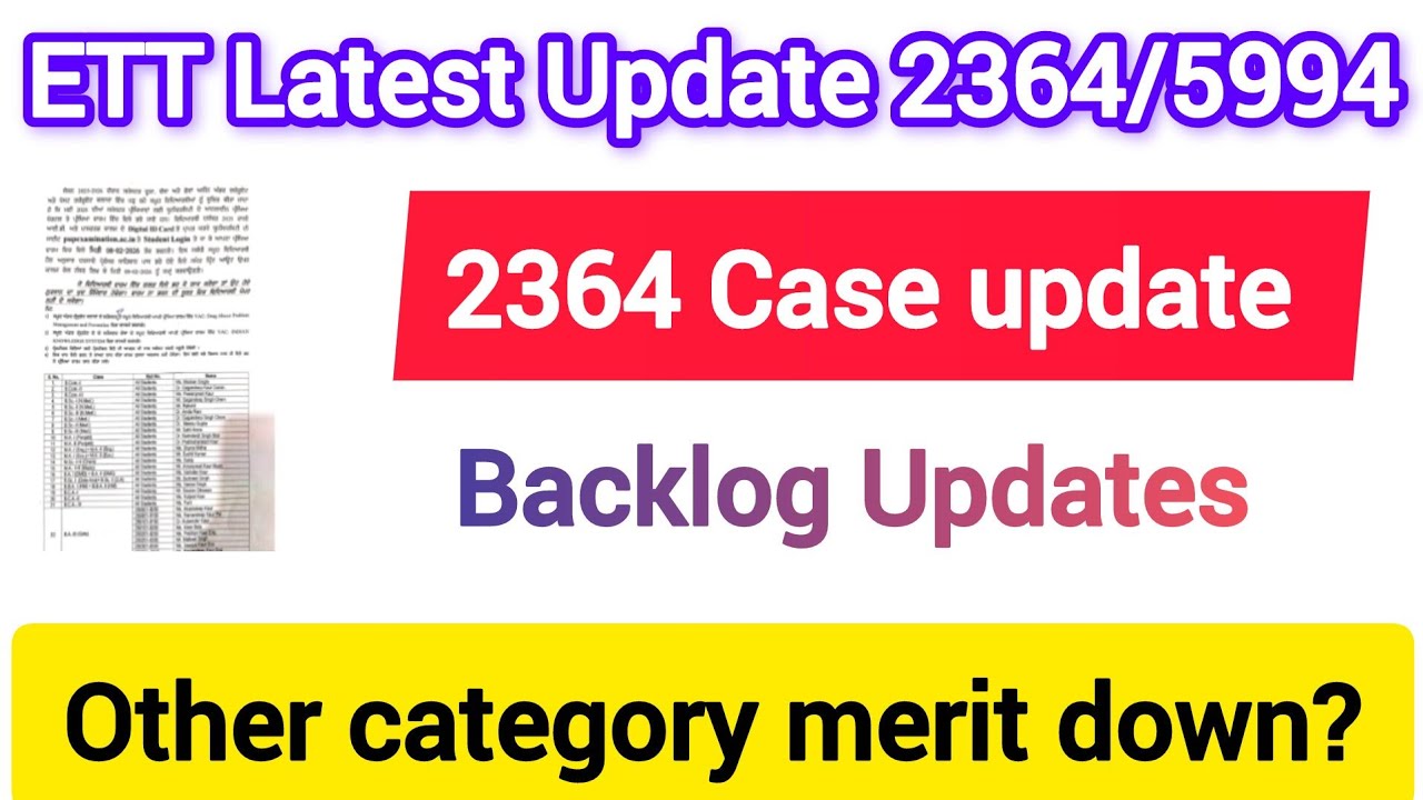 ETT 2364/5994 New update/2364 case update/other category merit /