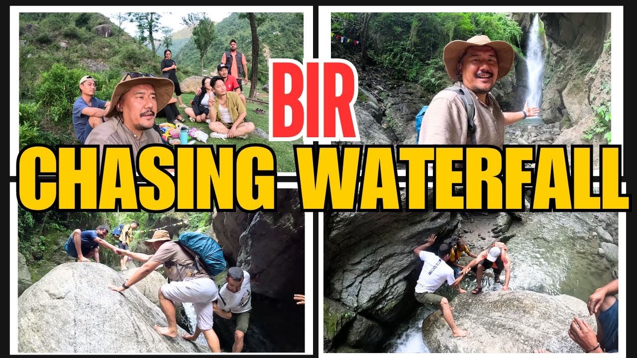 HIDDEN WATERFALL IN BIR || WATERFALL ADVENTURE || WATERFALL WONDERLAND || TIBETAN VLOGGER 2024