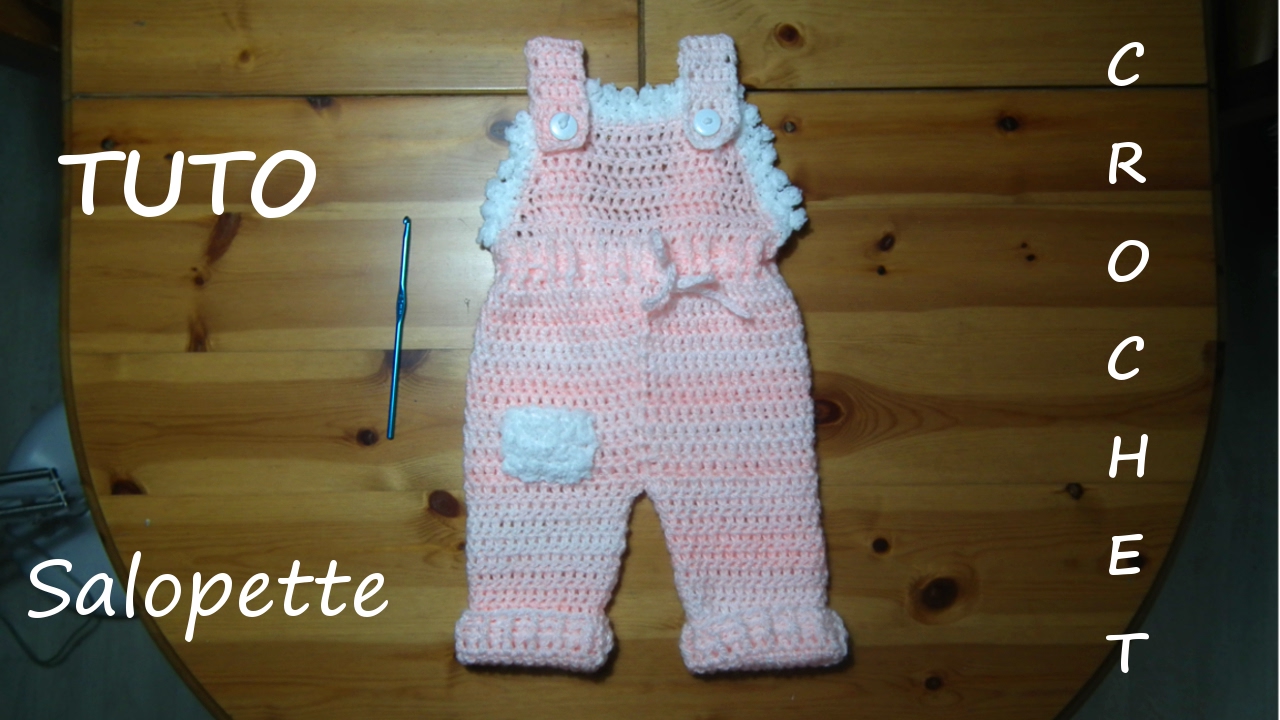 TUTO CROCHET COMMENT FAIRE UNE SALOPETTE