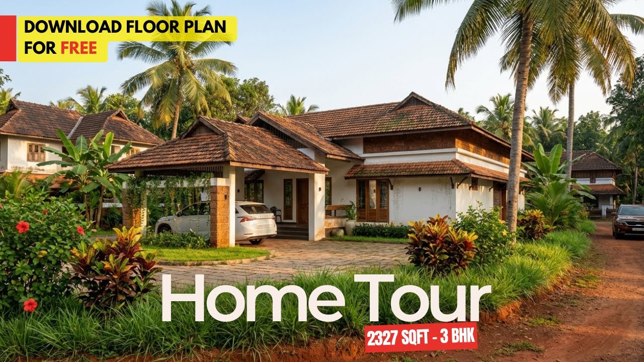 2327 SQFT Modern Four-storey House | Courtyard House Design | Kerala House | Home tour | Free Flo...