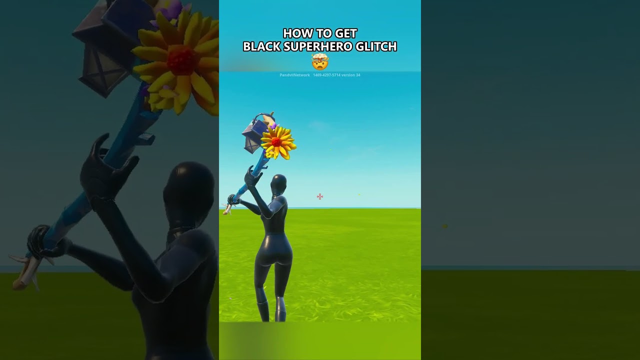 BLACK SUPERHERO GLITCH🤯 #lollifn #fortnite #crosshairx