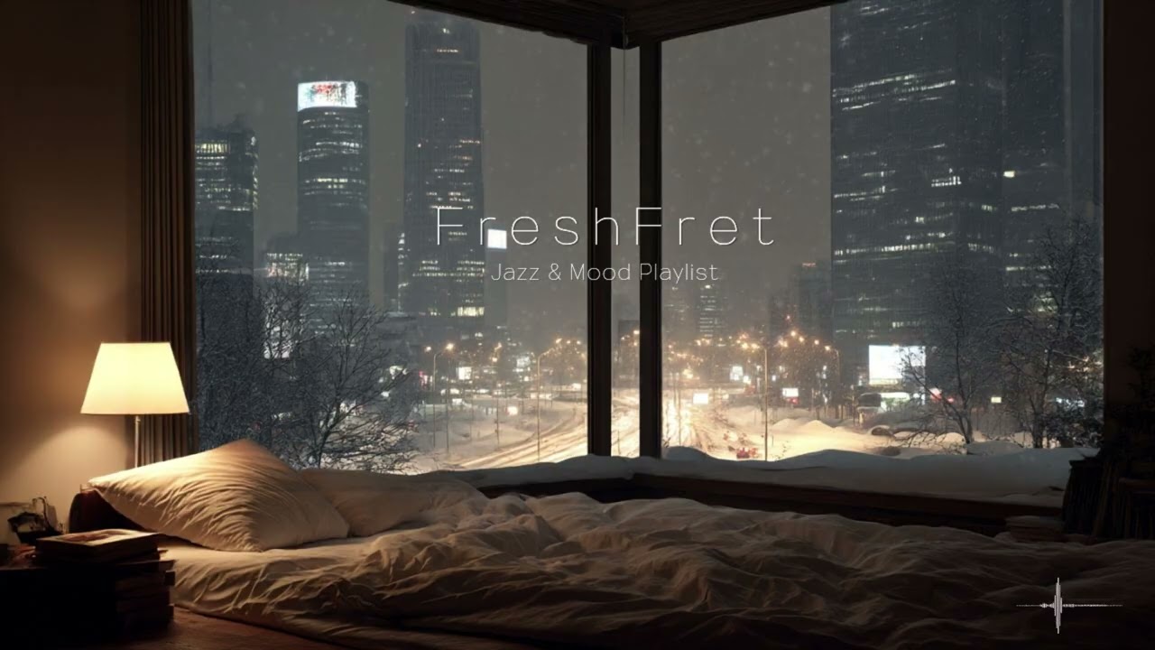 [playlist] Французский джаз окрашивает тихую городскую ночь в белый ❄️ Snowy City, Lo-fi, Soft Jazz