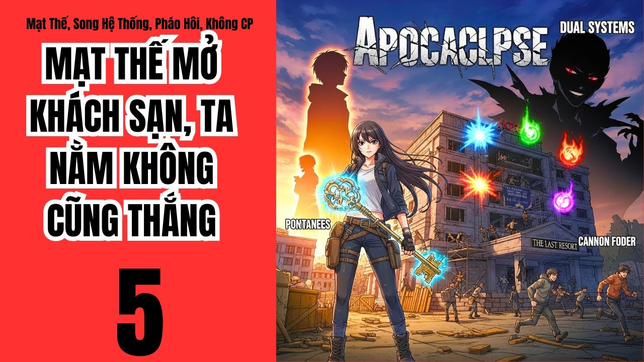 Tập 5: MẠT THẾ MỞ KHÁCH SẠN, TA NẰM KHÔNG CŨNG THẮNG, Mạt Thế, Song Hệ Thống, Pháo Hôi, Không CP