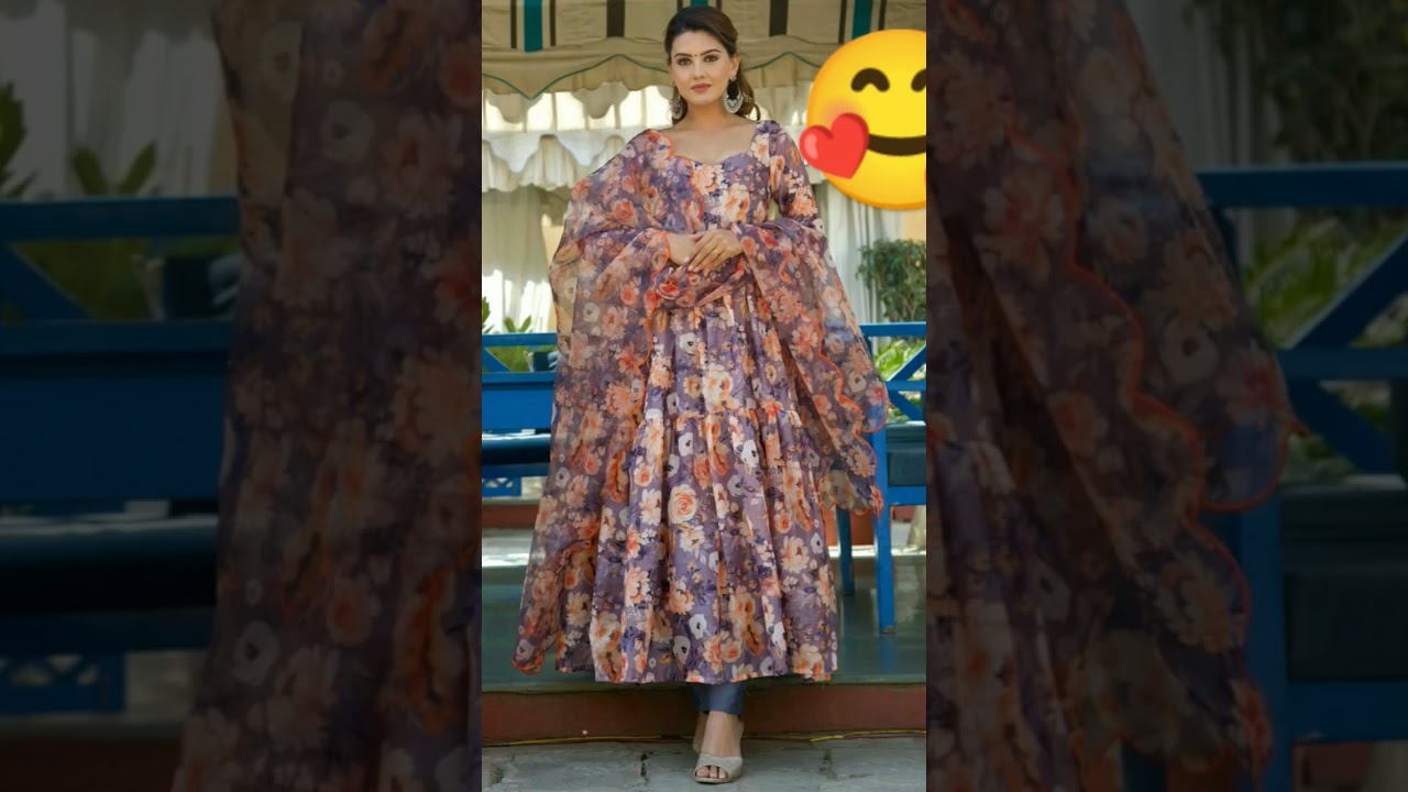 Georgette printed frock suit design, 2022