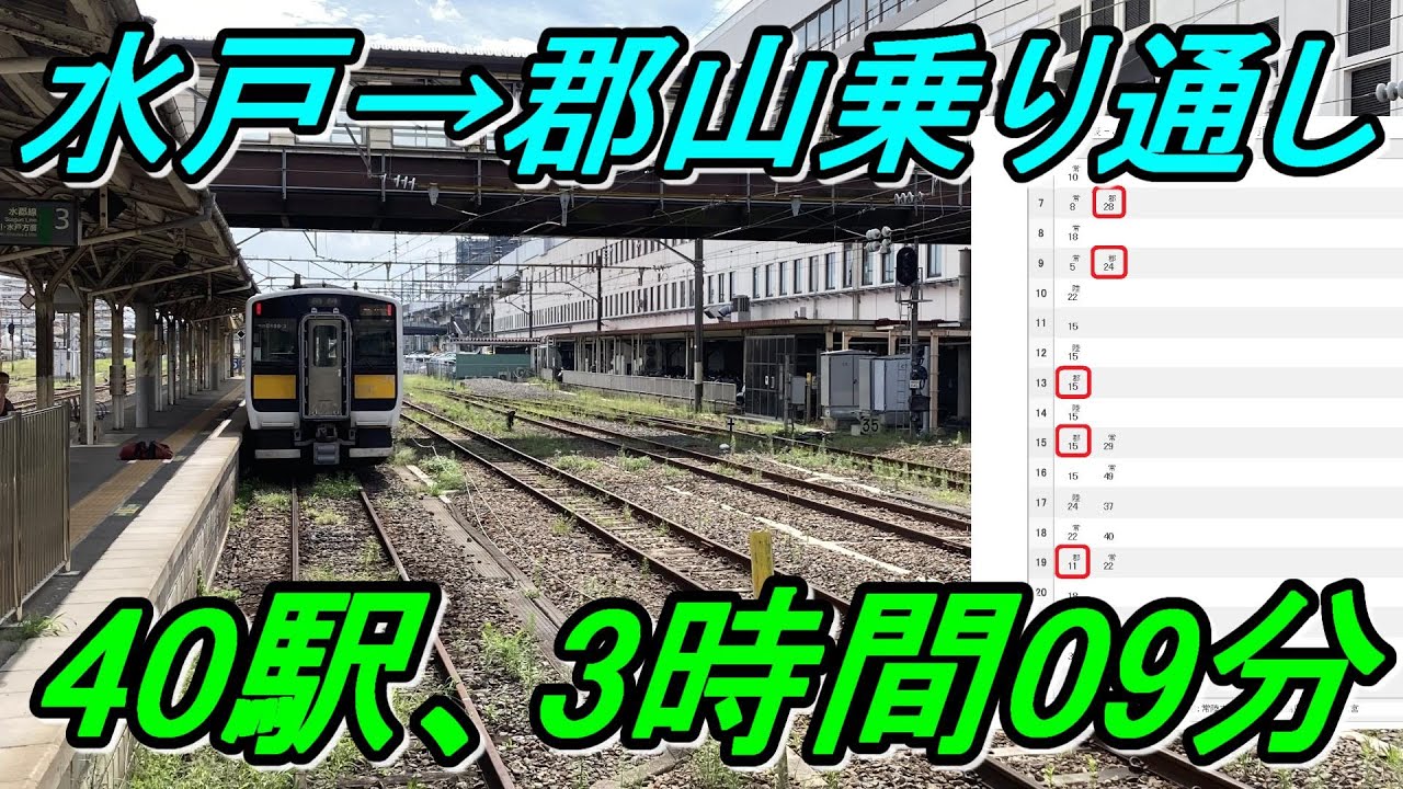 【下り直通は5本！】数少ない全線走破列車で水郡線を乗り通し！（前編）