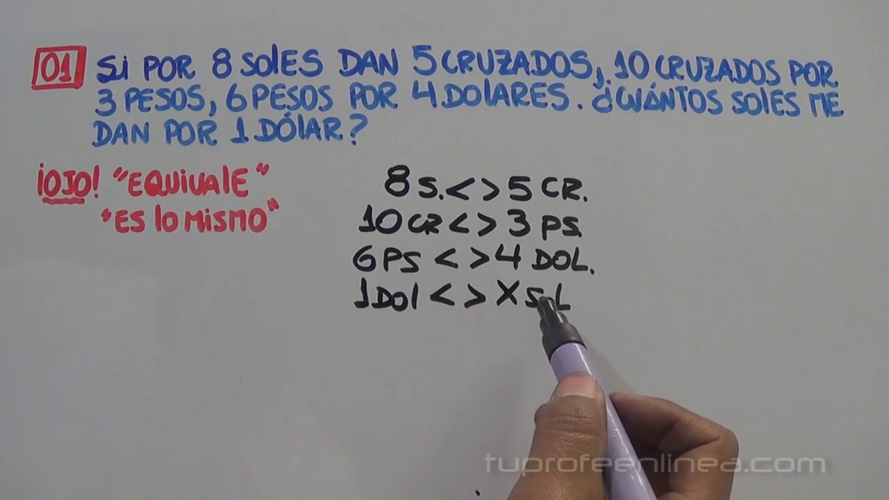 M&Eacute;TODO DE EQUIVALENCIAS (Cuatro Operaciones)