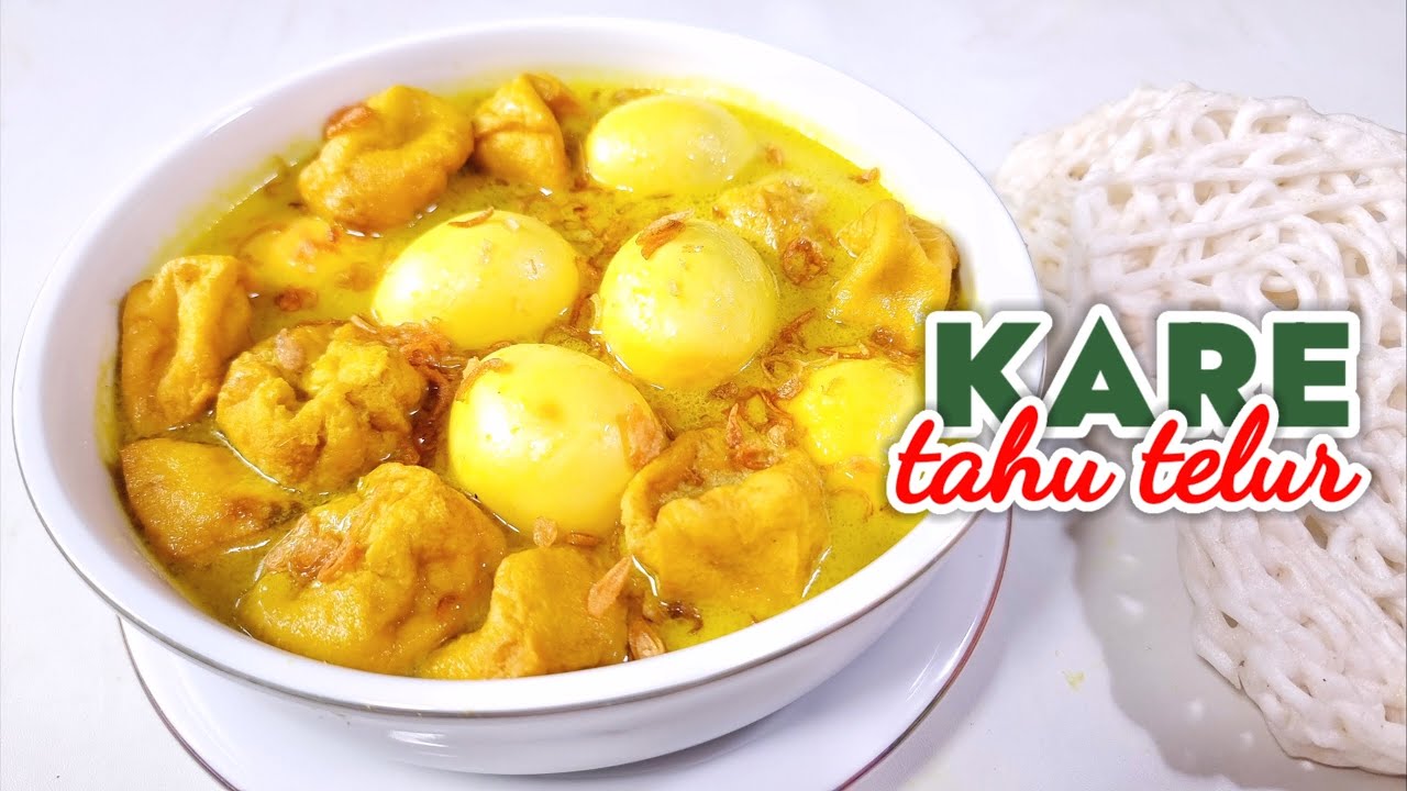CUMA TAHU DAN TELUR BIKIN SATU RUMAH KENYANG  --- RESEP KARE TAHU TELUR ENAK