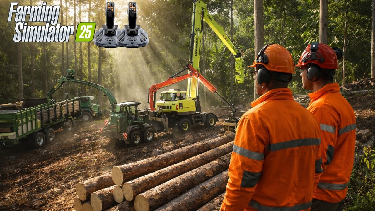 Hardcore Forestry Co-Op Returns! 🌲 Realistic Logging With Family | Hutan Pantai | FS25