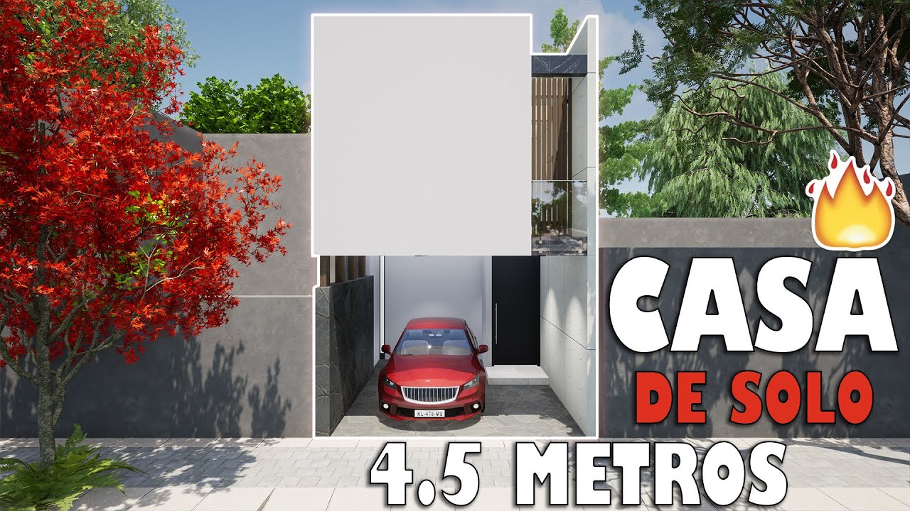 esta CASA tiene solamente 4.5 METROS de ancho y NO tiene LIMITES !!!  entre interior y exterior