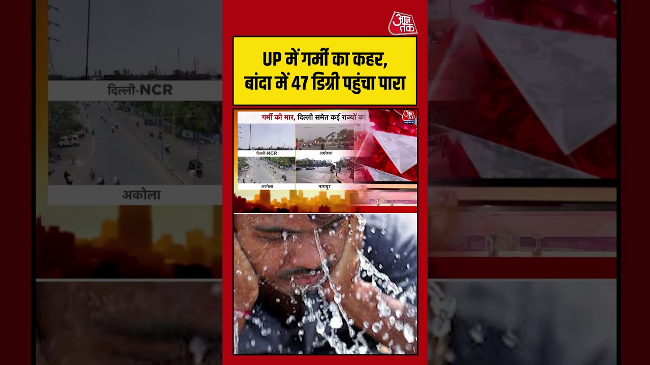 UP में गर्मी का कहर, बांदा में 47 डिग्री पहुंचा पारा #aajtak #shorts #viral #viralvideo #heatwave
