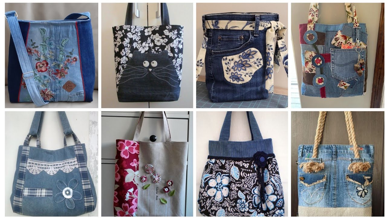Recycled old jeans best handmade bags ideas 
