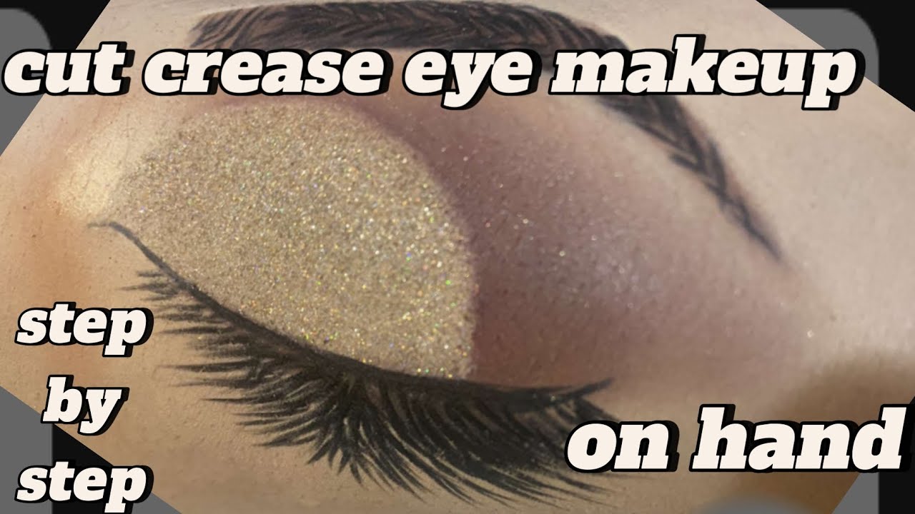 Easy step by step eye makeup on hand || How to do golden brown eye makeup