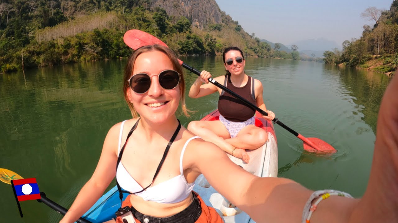 THE MOST BEAUTIFUL PLACE IN LAOS | Kayaking, hiking above the clouds & waterfall swimming in SE Asia