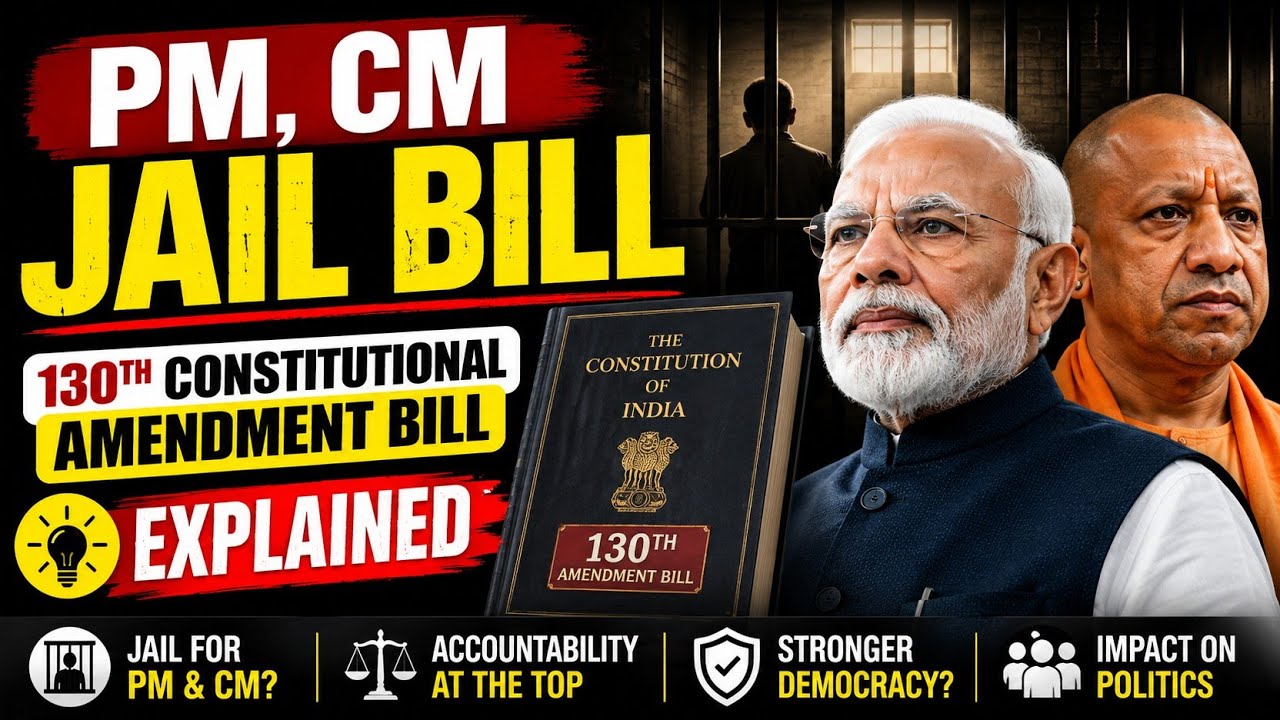 PM CM Jail Bill | 130th Constitutional Amendment Bill Explained | Latest Parliament Bill 2026