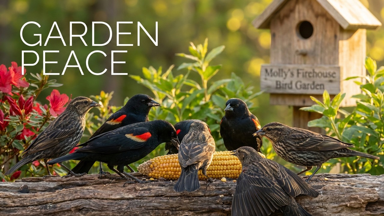 LIVE! Garden Serenity: Watching the Birds & Squirrels at the Firehouse 🐦🐿️🌿