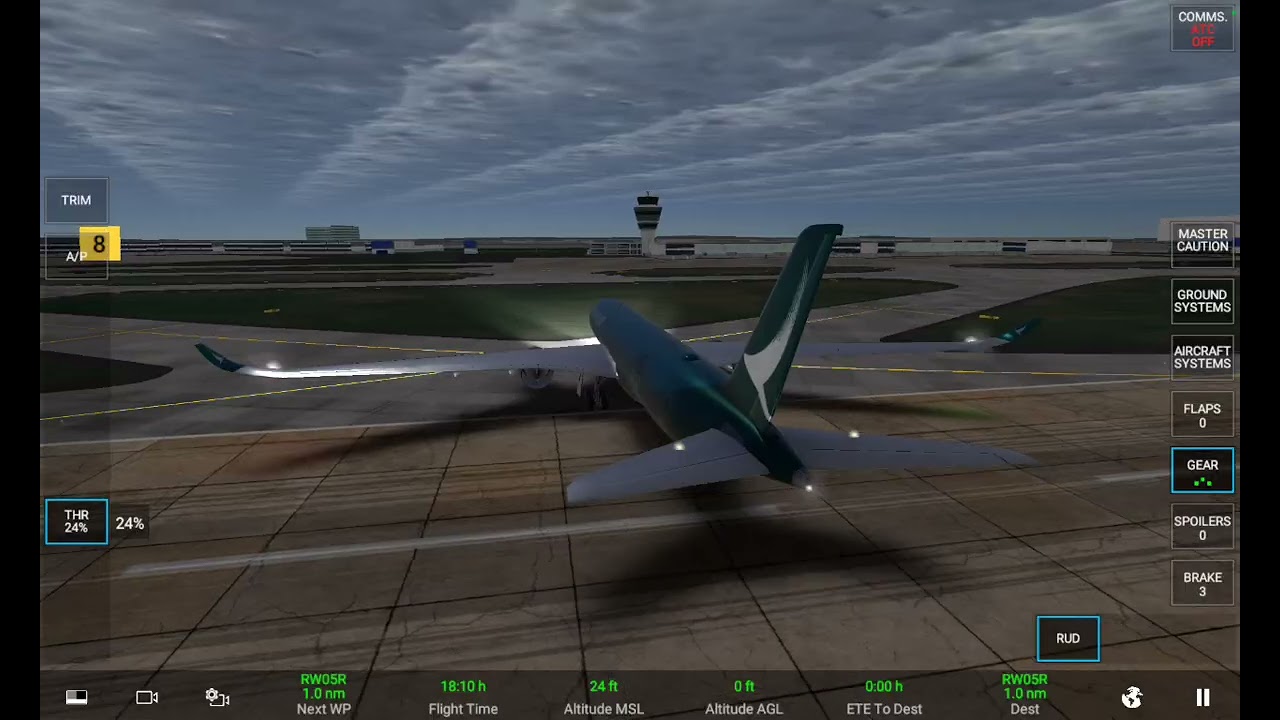 Landing at Auckland New Zealand (NZAA) 