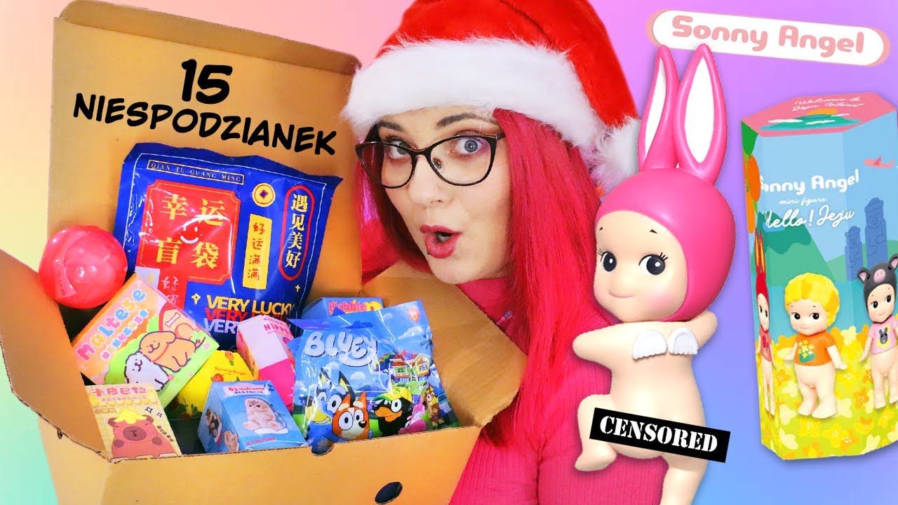 Otwieram NIESPODZIANKI z CHIŃCZYKA 👼 Sonny Angel 💙 Bluey 🐶 Słodkie Kotki i Pieski
