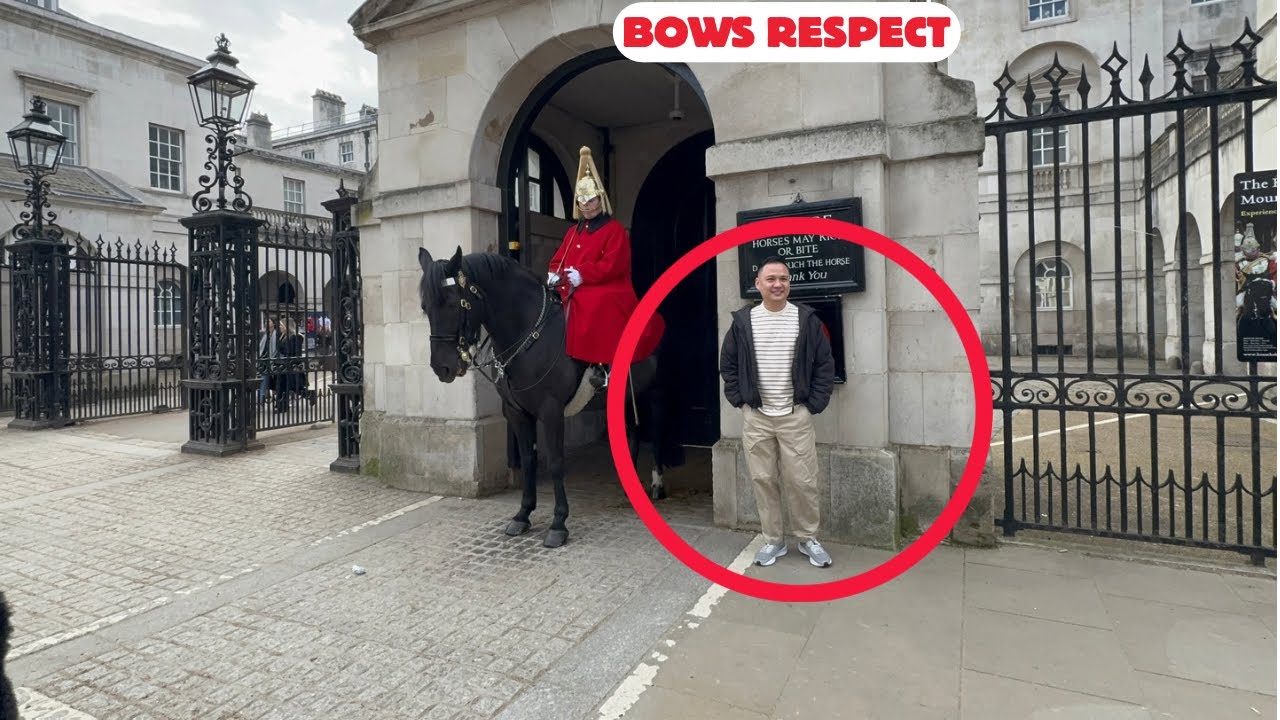 Wow! Japanese Tourists Teach Proper Respect to the King’s Guard 👑