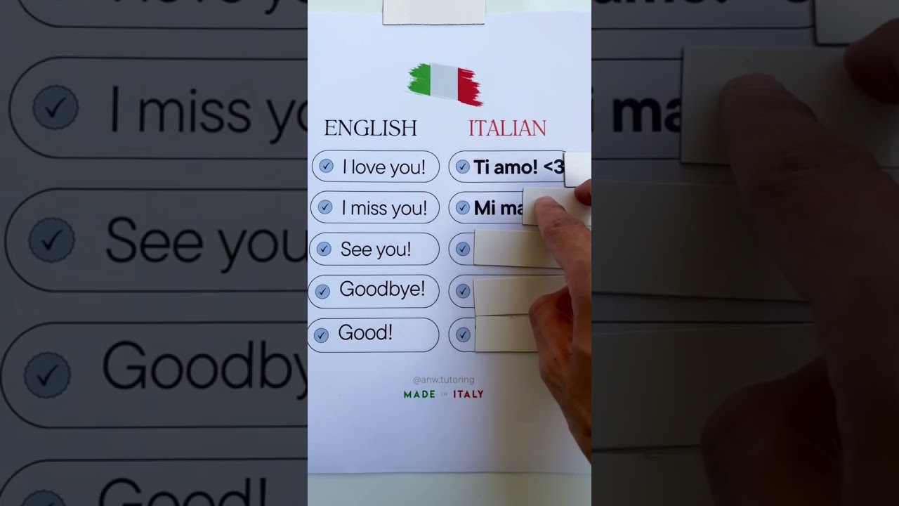 I love you - in Italian 🇮🇹