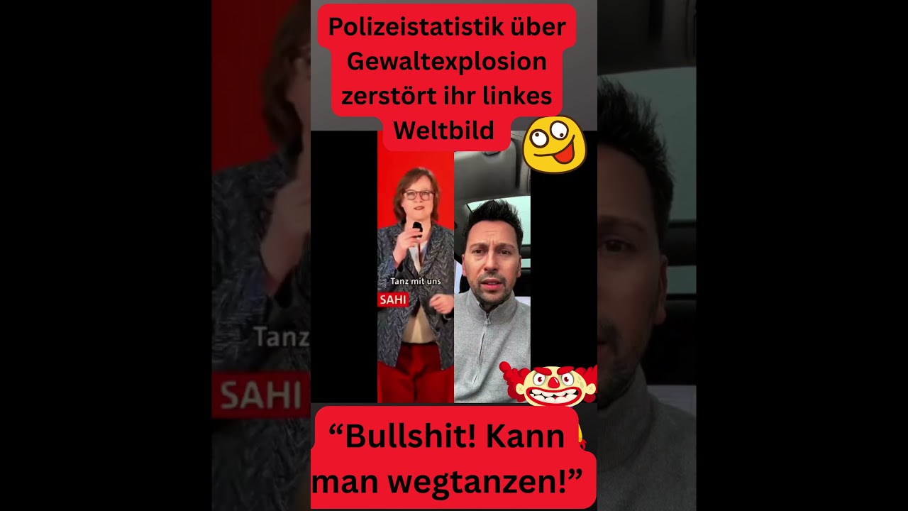 ⛓️&zwj;💥Gewaltstatistik zerst&ouml;rt ihr Weltbild - Linke tanzen alles weg🤪  #politiksatire