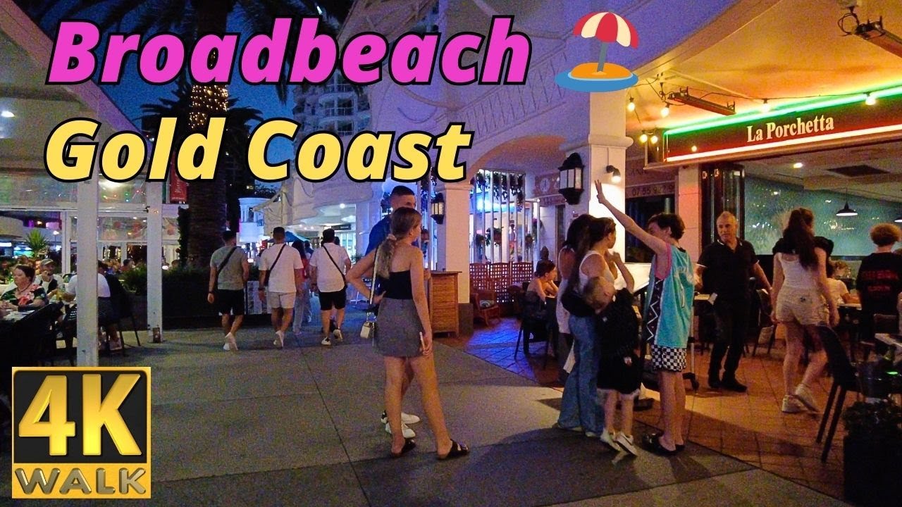 4k Walk Broadbeach Gold Coast - Nightlife, Bars & Restaurants Australia