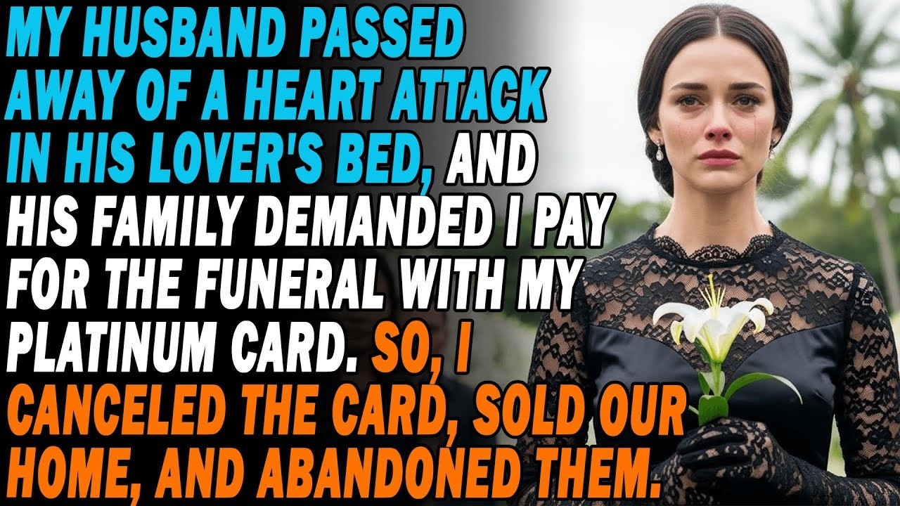 My Husband Died in His Lover’s Bed — His Family Demanded My Card… I Canceled It and Sold the House