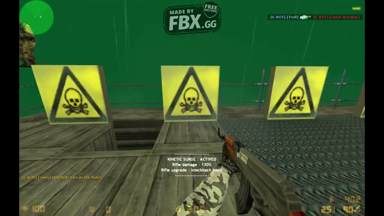Zombies attacking in Counter Strike 1.6 Brutal Clash