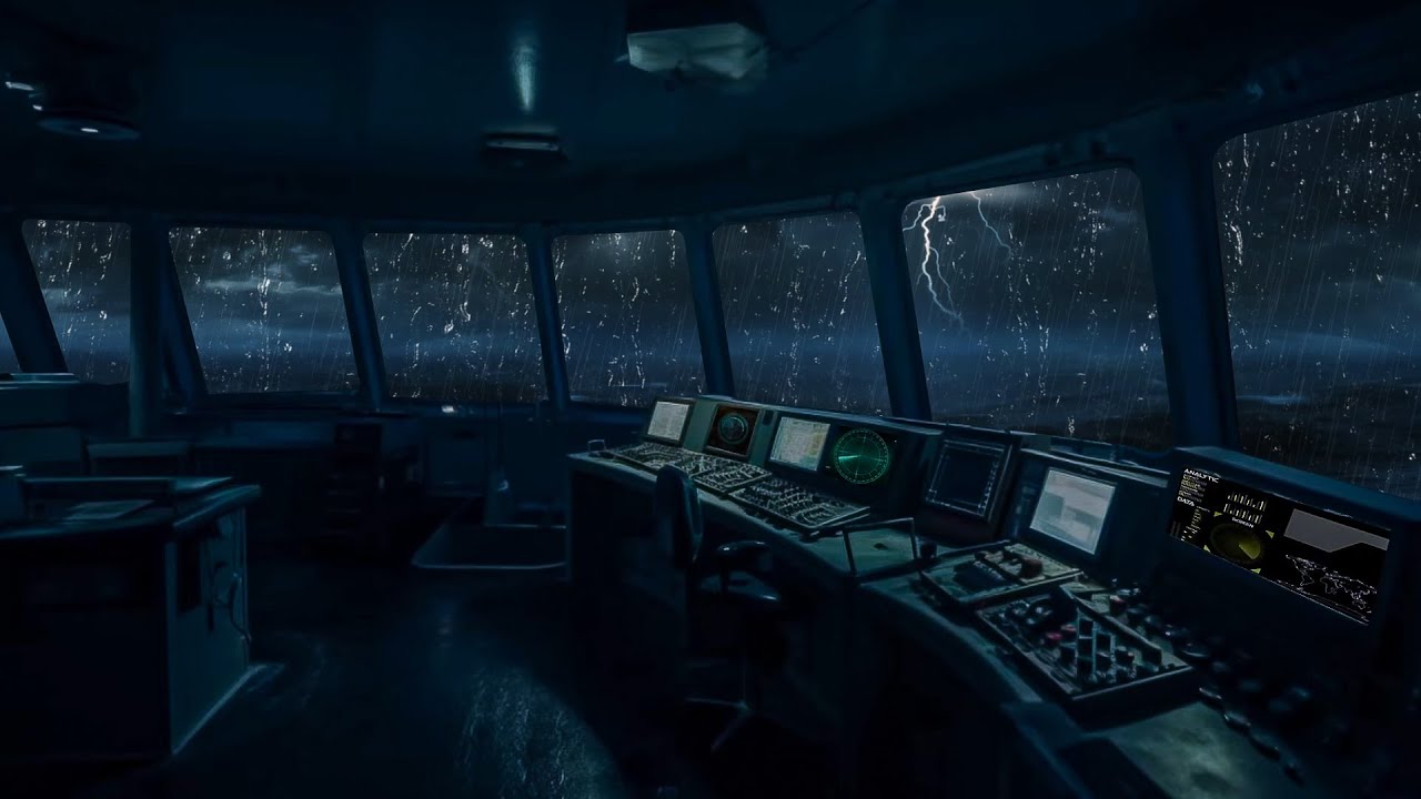 🔴 Spent a stormy night on a sturdy cargo ship out in the ocean - ASMR for Sleep