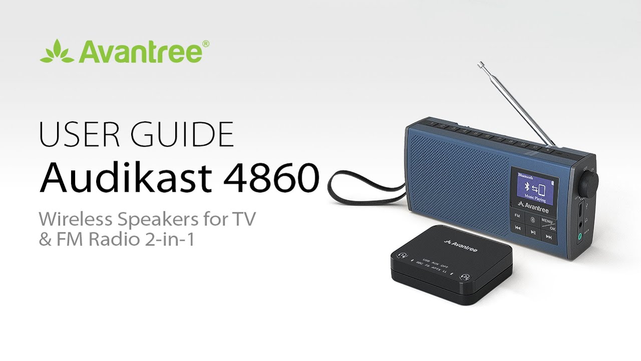 Руководство пользователя Avantree Audikast 4860 &mdash; Bluetooth-передатчик для телевизора с малой зад...