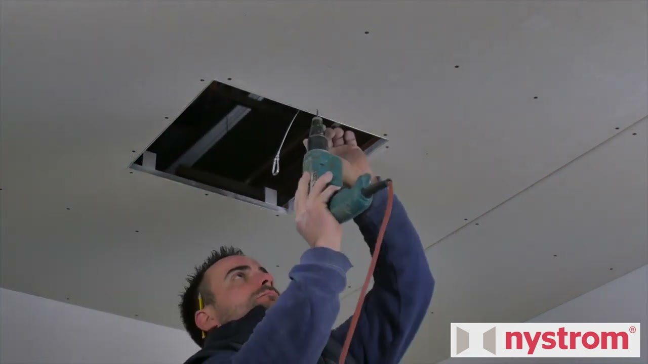 Nystrom Access Door Ceiling Installation RGBRD Removable Drywall Panel